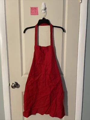 Unbranded Red Chef Apron with Front Pockets - Image 1 of 4