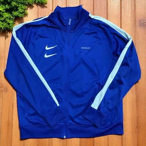 Nike Athletic Double Swoosh Royal Blue White Full Zip Track Jacket Men's Size XL - Picture 1 of 8