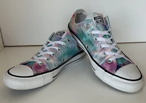 Converse All Star UNISEX Satin Splatter Farbe Galaxy Aquarell Schuhe ~ MN 6 ~ WMN 8 - Bild 1 von 9