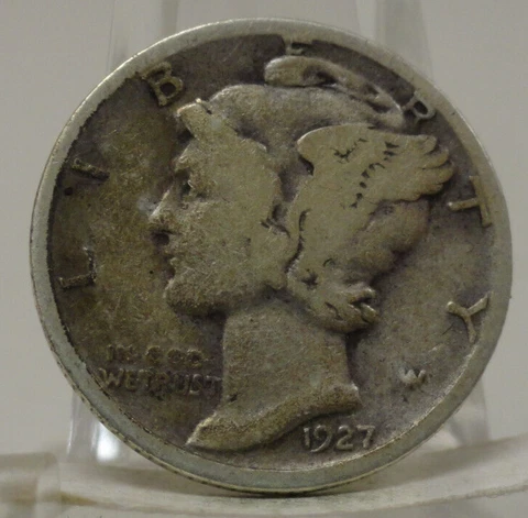 1927S United States Mercury 90% silver dime, #70431 Cover