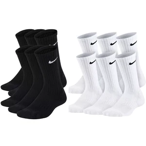 New Nike Kids' Performance Crew Socks Cushioned, Size XS 5-7, 6 Pairs - Picture 1 of 8