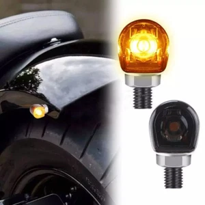 2x Universal LED Motorcycle Turn Signal Indicator Amber Blinker Light Mini Lamp - Picture 1 of 8