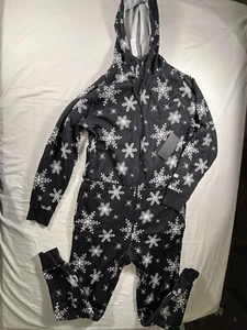 Fabletics Men’s The Go To Fleece Hooded One Piece Black/White M NWT - Picture 1 of 4
