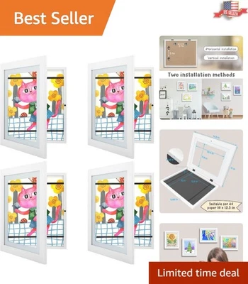 Versatile Set of 4 10x12.5" Kids Artwork Frames - Stylishly Display Creations - Image 1 of 4