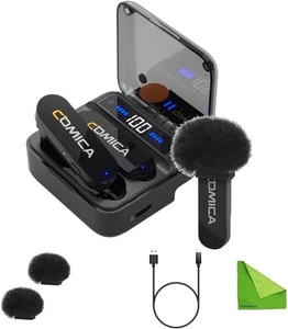 Vimo S-UC Schwarz Kabelloses Lavalier Mikrofonsystem 2.4G Zweikanal Aufnahme... - Bild 1 von 9