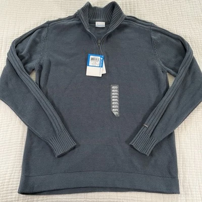 Columbia Sweater Mens Large Gray Roc II Half Zip Mock Neck Pullover Outdoor NEW - Image 1 of 4