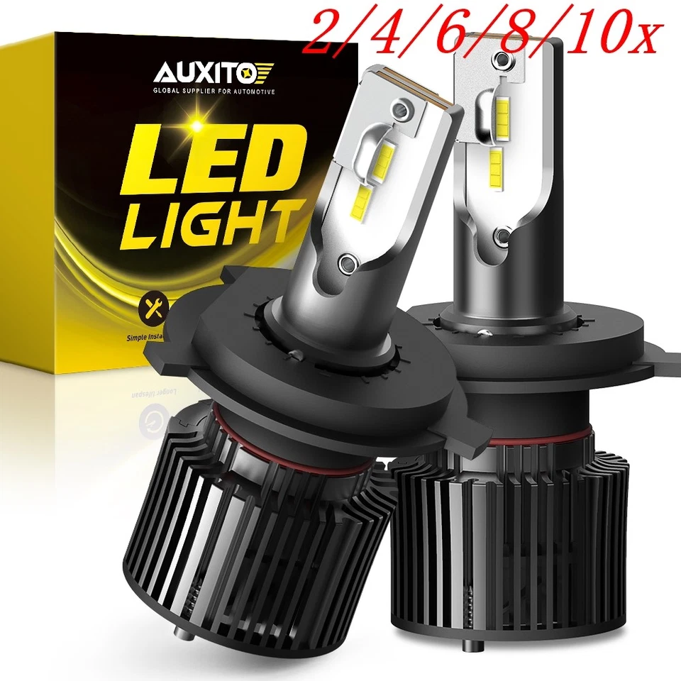 2/4X LED Headlight bulb 9003 H4 Kit 1000W 100000LM Hi/Lo Beam Super Bright White - Image 1 of 1