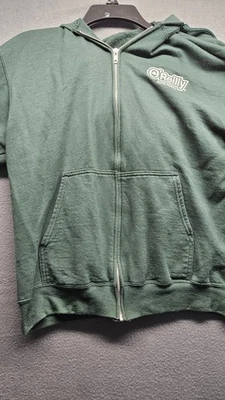 Jaqueta com capuz O’Reilly grande de algodão com zíper e bolsos frontais casual conforto quente  - Imagem 1 de 4