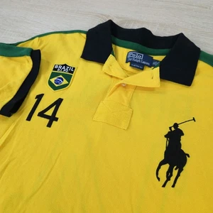 Men's XL Polo Ralph Lauren Brazil 14 PLPC Double Sided Big Pony Crest Golf Shirt - Picture 1 of 6