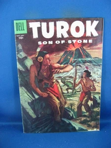 TUROK SON OF STONE 5 VG F  DELL 1956 DINOSAUR CVR - Picture 1 of 2
