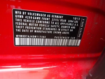 Used Alternator fits: 2013 Volkswagen Golf gti exc. City 2.0L diesel 140 amp ID - Image 1 of 3