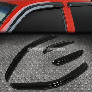 FOR 07-13 CHEVY/GMC EXTENDED SMOKE WINDOW VISOR SHADE/SUN WIND/RAIN DEFLECTOR - Picture 1 of 11