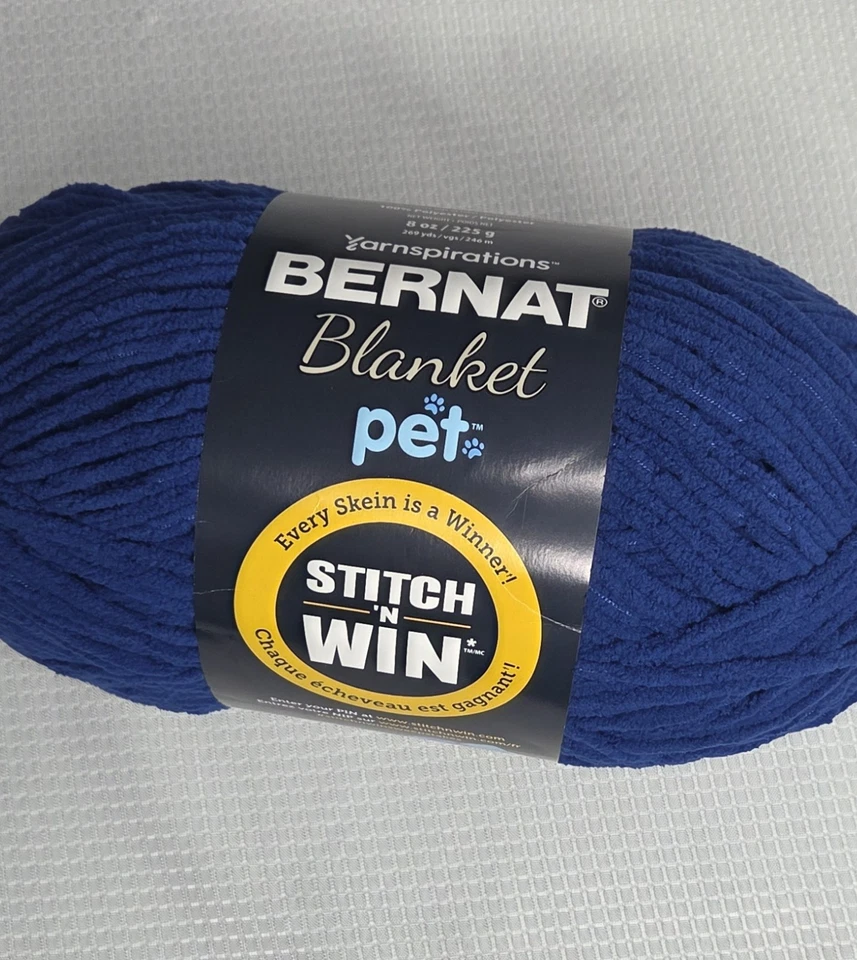 Bernat Paw blanket yarn 8 oz  Navy Marine Blue Pet Friendly NEW - Image 1 of 4