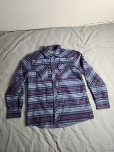 LL Bean Katahdin Performance Flannel Shirt Mens Size Large Colorful 503285 NEW - Picture 1 of 8