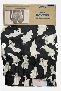 Calzoncillos boxer Old Navy para hombre estampados suaves lavados 3,75” ins negros fantasma talla grande - Imagen 1 de 1