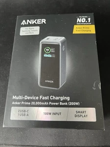 Anker Prime Power Bank 20,000mAh Portable Charger 200W Output, 2 USB-C, 1 USB-A - Picture 1 of 5