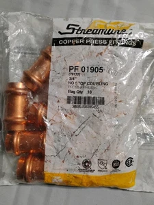 Mueller PF 01905 3/4" No Stop Kupfer Presskupplung, Beutel mit 10 - Bild 1 von 3