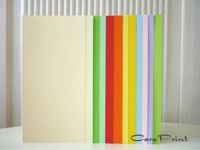 25 Doppelkarten Din Lang Klappkarten Grußkarten mit Kuvert edelweiß - Farbwahl - Bild 1 von 2