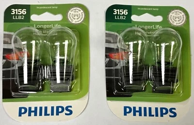 LOTE DE (4) PHILIPS 3156 LLB2 12.8v Bombilla Lámpara Automóvil 3156LL 9H Foto 1 de 3