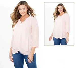Blusa Laurie Felt Tejida Manga Plisada Reversible Rubor Mediana A379346 - Imagen 1 de 5