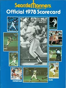 1978 Seattle Mariners vs Toronto Blue Jays Program: Bob Bailor - Picture 1 of 1