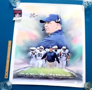 Coach BILL O'BRIEN Signed Autograph 27.5x24 Canvas Poster Patriots JSA π COA - Picture 1 of 6