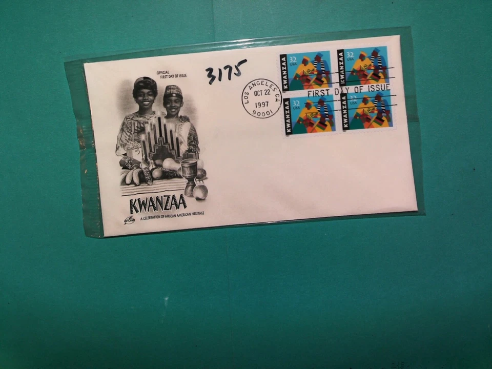 U. S.Stamp FDC- 3175 -Kwanzaa -  ArtCraft cachet- comb. shipping - Image 1 of 1
