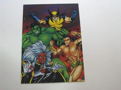 Marvel Comics Environment Promo Card Hulk Wolverine Planet Earth RARE 1994  - Image 1 of 2