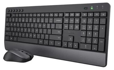 Trezo Comfort Wireless Keyboard & Mouse Deskset, Black - 24533 - Image 1 of 4