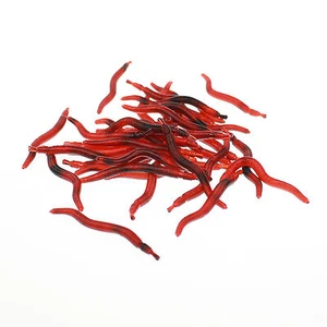 50 x künstlicher ANGELWURM Mistwürmer Rotwurm Kunstköder Wurm 4 cm Angel wurm - Bild 1 von 2
