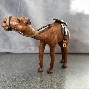 Vintage Leder gewickelte Dromedar Kamelfigur - Bild 1 von 7