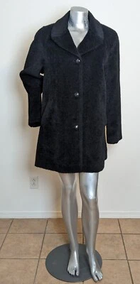KATHERINE KELLY ALPACA AND WOOL BLACK SWING COAT SIZE 16 - Image 1 of 4