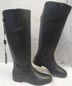 EMANUELE CRASTO ~ ¡NUEVO CON ETIQUETAS!!~BOTAS DE MONTAR ITALIA NEGRAS CUERO SUAVE CREMALLERA TRASERA 39/8M - Imagen 1 de 9