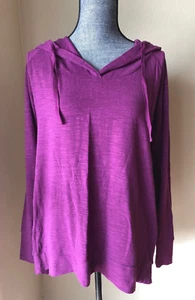 Eco Malibu by Earth Yoga - Organic Sustainable Recycled Pullover Hoodie Purple M - Picture 1 of 9
