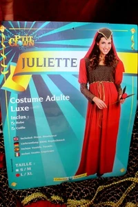 JULIET Medieval Maid Marion Ladies Fancy Dress Womens Costume HALOWEEN size M-G - Picture 1 of 4