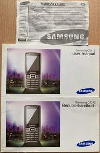 Samsung C5212 Dokumentation: Benutzerhandbuch, user manual, Garantieheft - Zdjęcie 1 z 2