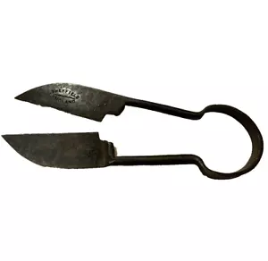 C. 1850 primitive antike schmiedeeiserne Schere Schere JOSEPH LINGARD ENGLAND 4" - Bild 1 von 10