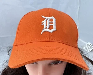 Detroit Tigers Hat Men’s Orange BDA Adjustable Baseball Cap The District Detroit - Picture 1 of 9