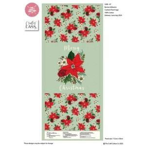 Weihnachten Stoff Kissen Panel Umschlag Stil 50 cm x 110 cm Weihnachtsstern Salbeigrün - Bild 1 von 1