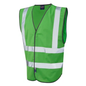 Green Hi Vis High Viz Visibility Vest Safety Waistcoat Jacket S - 3XL - Picture 1 of 1