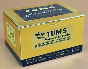 Vintage 1950's TUMS Medicine FULL STORE COUNTER DISPLAY BOX Unopened Packs NOS - Picture 1 of 4