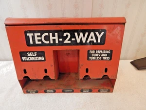 Tech-2-Way Self Vucanizing Tire Patch Metal Store Display - Unrestored - Picture 1 of 6