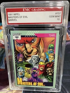 Tarjeta Marvel Impel Masters of Evil 1991 #157 grado 10 como nueva - Imagen 1 de 2