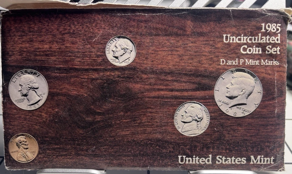 1985 P and D United States Mint Uncirculated coin set with OGP and COA. 10-Coins - Image 1 of 4
