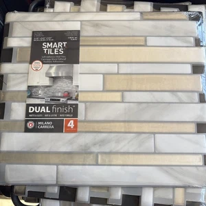 Smart Tiles Milano Carrera Peel&Stick Self AdhesiveTiles 2.80 Sqft  Ea.-10 Packs - Picture 1 of 8