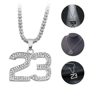 Zahl Halskette Personalisierte Halskette Männer Frauen Halskette Nummer 23 - Picture 1 of 11