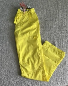 Pantalone Koi Scrub Donna Taglia Small Alto ST Giallo Lindsey Cargo Infermieristico Medico - Foto 1 di 16