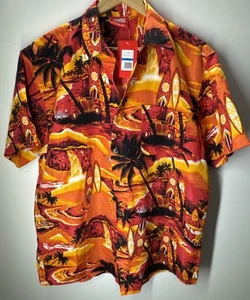 Lowes Hawaiian Red Shirt Men's Size Extra Large Red Tropical Surf Brand New - Picture 1 of 11