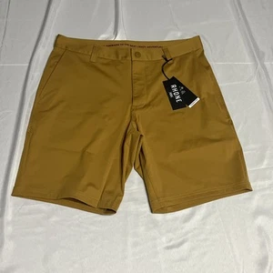 Neu mit Etikett Rhone Commuter Herrenshorts Größe 32 senf 9 Zoll FlexKnit Stoff Medientasche - Bild 1 von 5
