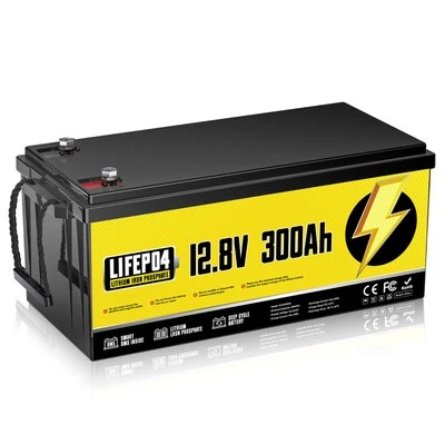 12V 300Ah LiFePO4 Lithium Battery 15000+ Deep Cycles Solar RV Off-grid BMS